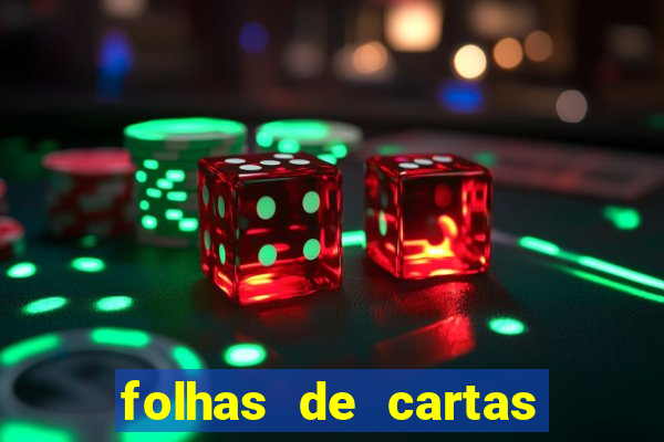 folhas de cartas para imprimir